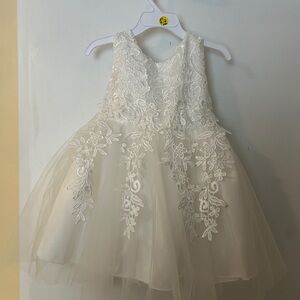 Charming Ivory Lace Kids Dress